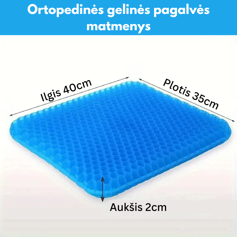 Ortopedinė gelinė sėdimoji pagalvė