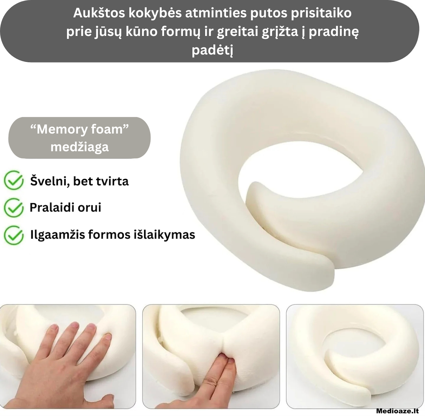 Ergonomiška kelioninė pagalvėlė